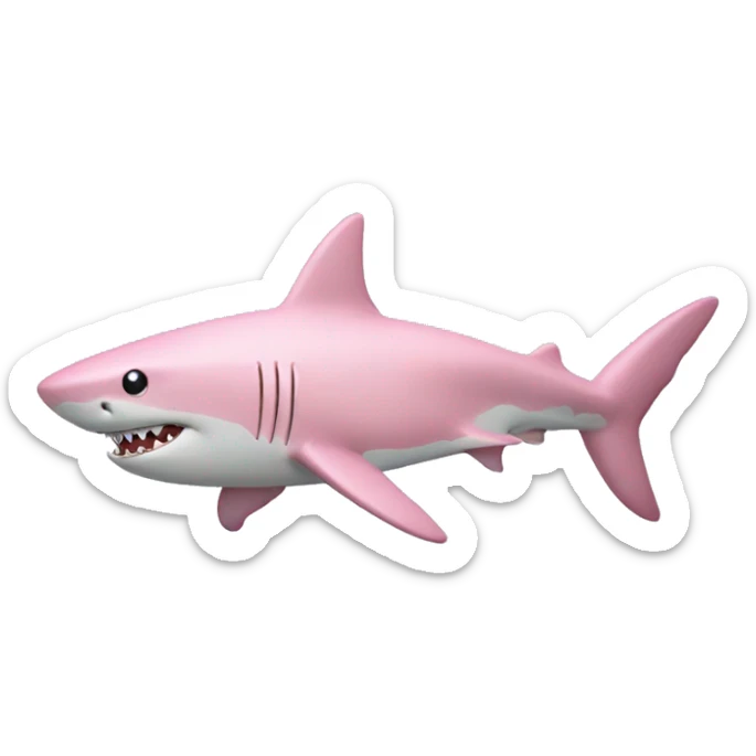 Light pink shark sticker