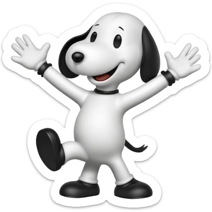 Snoopy dancing sticker