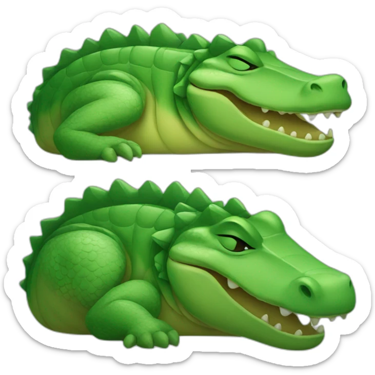 sleeping alligator sticker