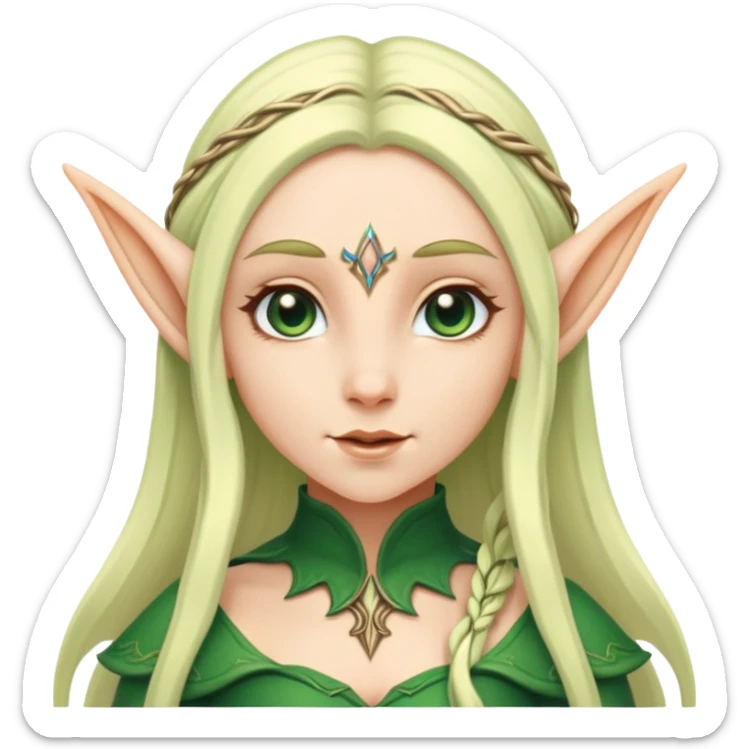 Female elf  sticker