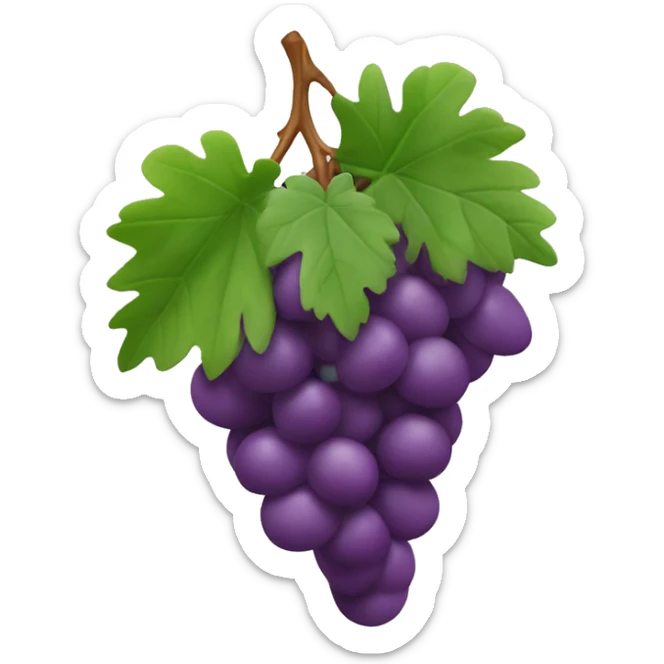 3D Grapes emoji  sticker