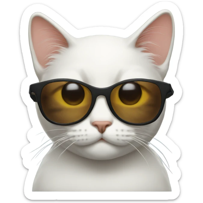 Cat with sunglasses sticker