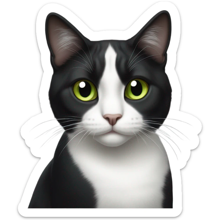 Tuxedo cat sticker