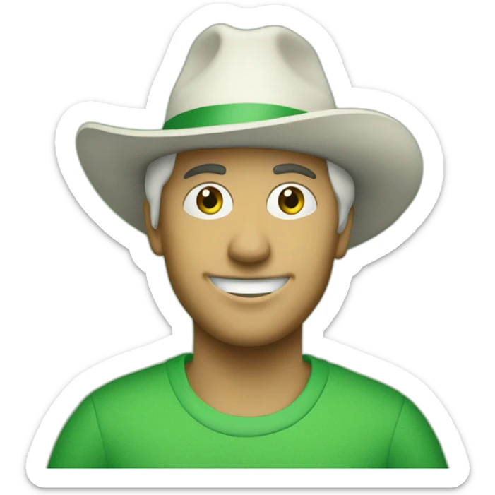 tenn with green shirt with texture of "Kirmes Großburschla" sticker