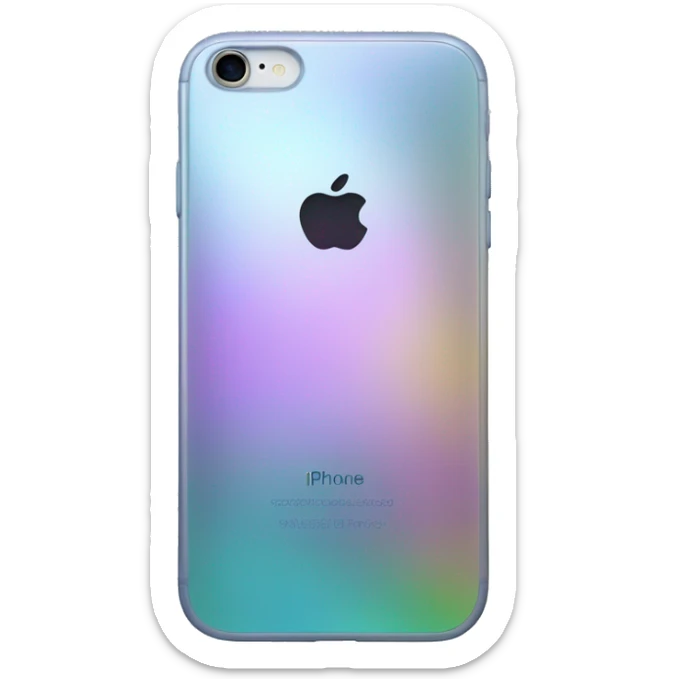 Iridescent iPhone sticker