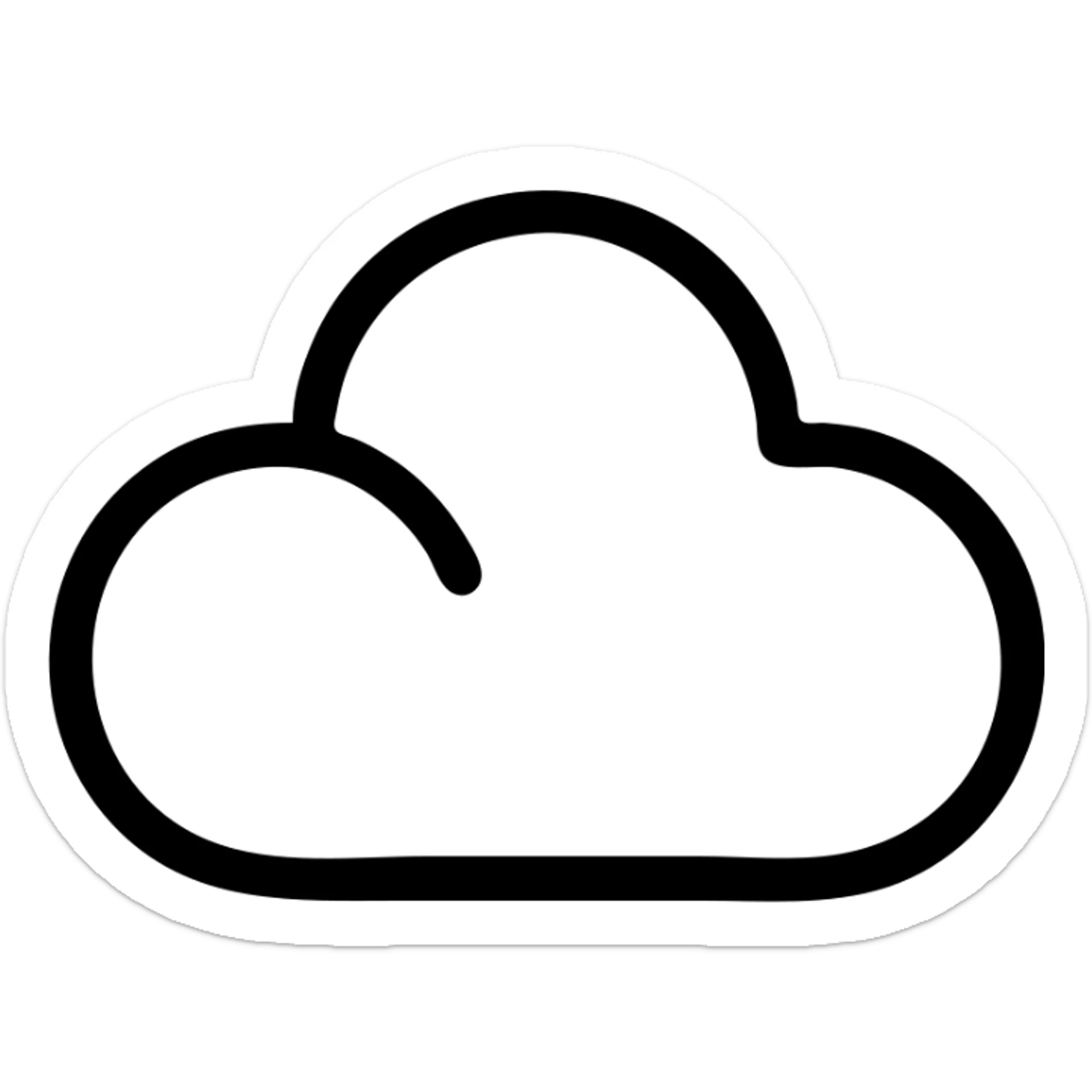 облако 3 выступами sticker