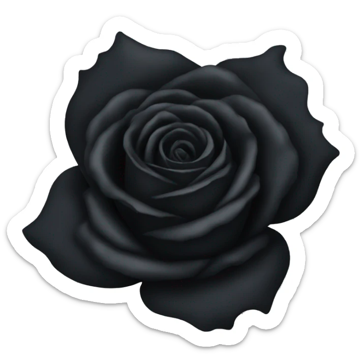 Black rose sticker