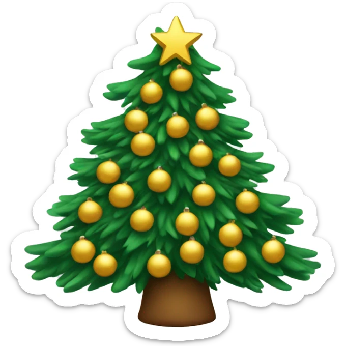 Christmas tree sticker