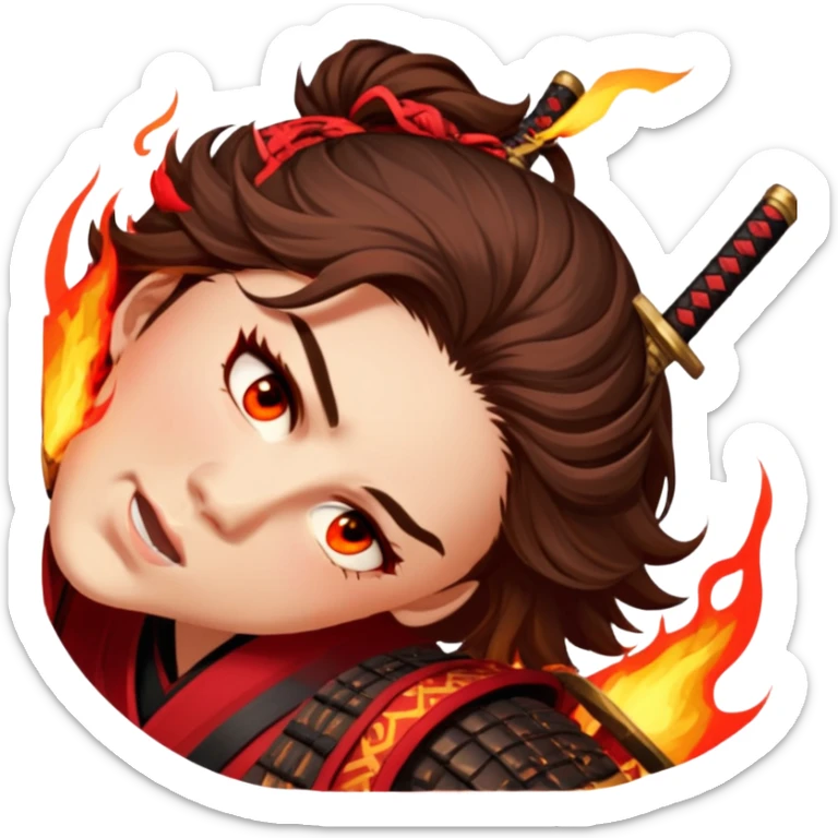 Fire-Wielding Samurai sticker