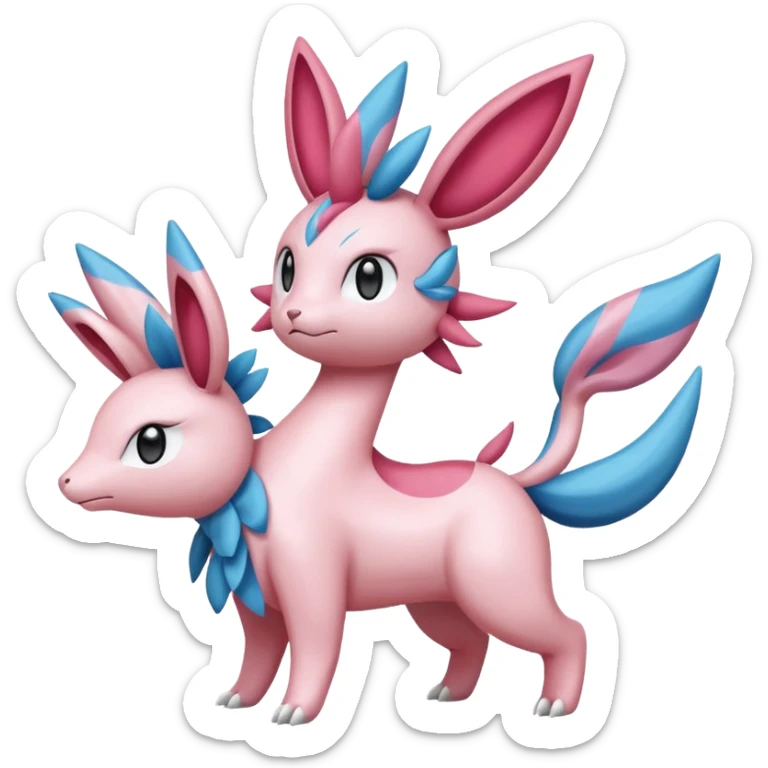 Mezprit-Sylveon-Milotic-Shaymin-Palkia-Pokémon, full body sticker