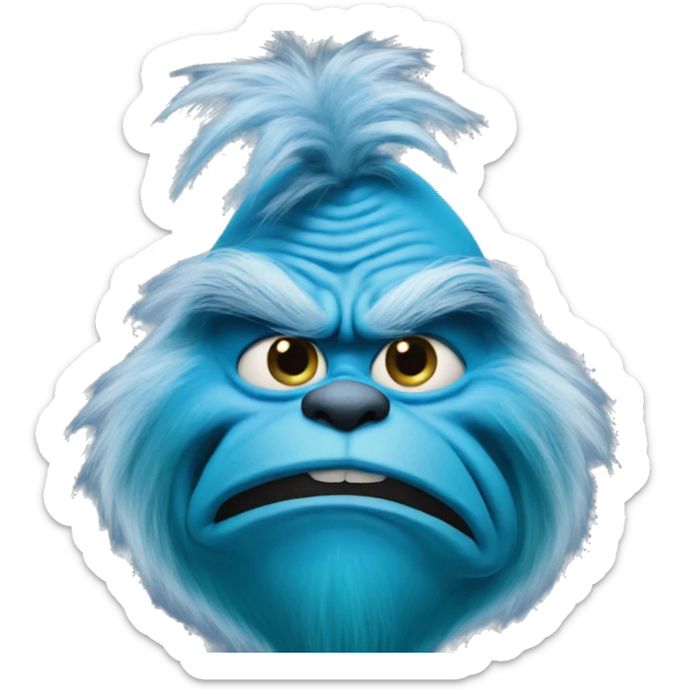 Blue grinch sticker