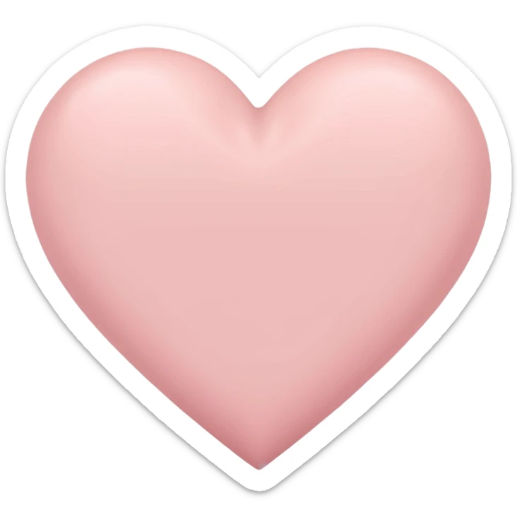 pale pink heart sticker