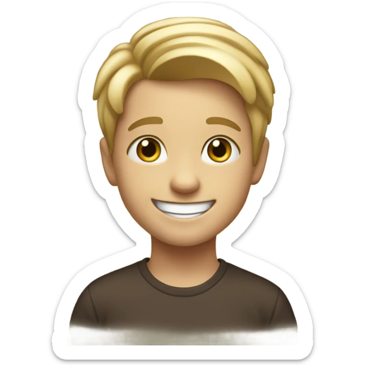 tevin is a young boy who comes to fusion youth center he has dirty blonde hair and a really big smile. he is special needs sticker