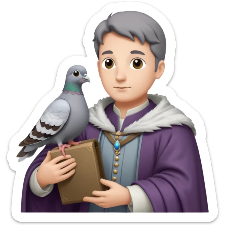 Fanfare as a lord has received a carrier pigeon from a fellow lord. Make sure to include the lord sticker