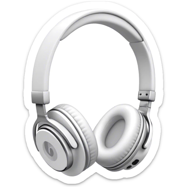 white headphones  sticker
