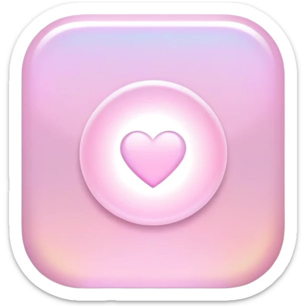 Iridescent pastel pink romantic formal elegant sophisticated cultured neat pretty beautiful nifty app icon sticker