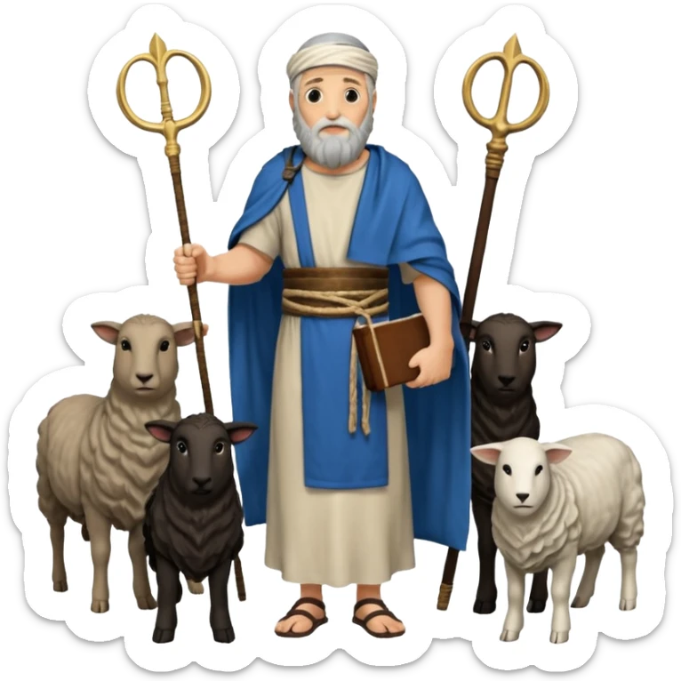 In the Hebrew Bible, Jethro[a] was Moses's father-in-law, a Kenite shepherd and priest of Midian,[, Moses' father-in-law is initially referred to as "Reuel" (Exodus 2:18) but afterwards as "Jethro" (Exodus 3:1). He was also identified as the father of Hobab in Numbers 10:29 sticker