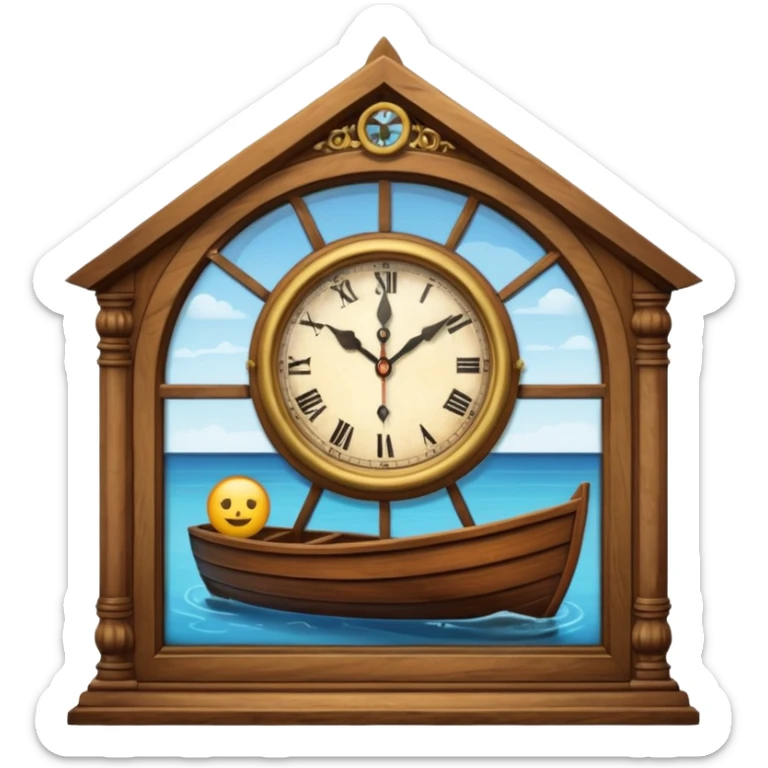 clock in a window in a house in a year in a boat in a in a emoji in a  sticker