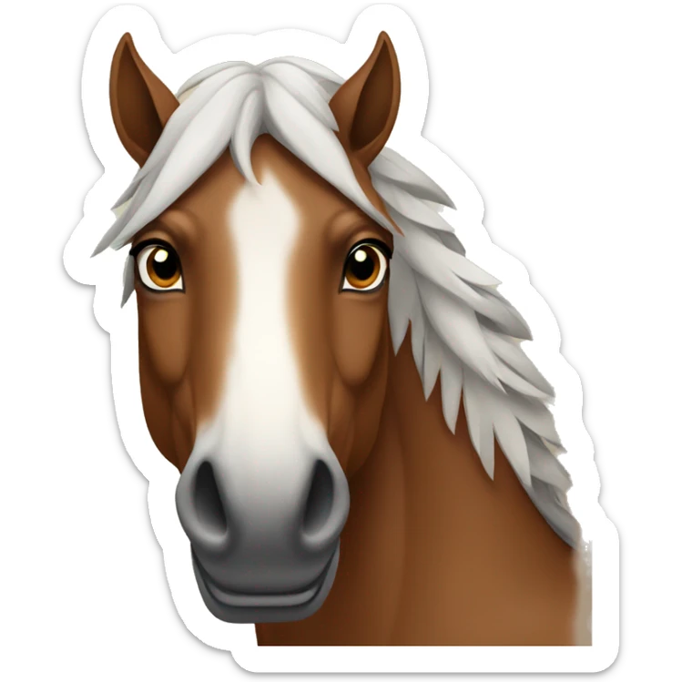 brown indian horse sticker