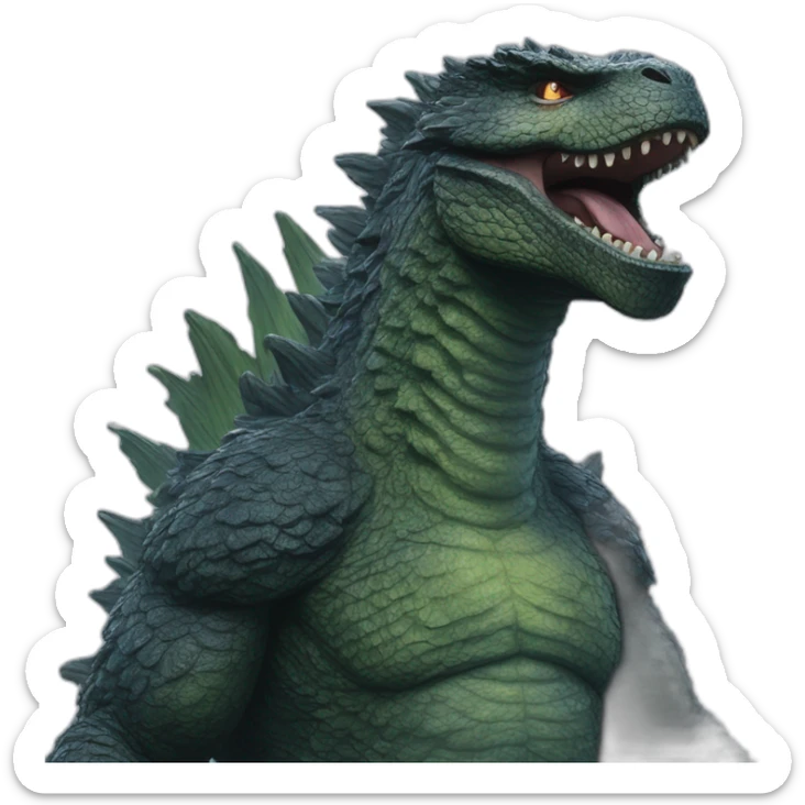 Cinematic Godzilla (proportional)calm (realistic) (Godzilla King of the Monsters, 2019) sticker
