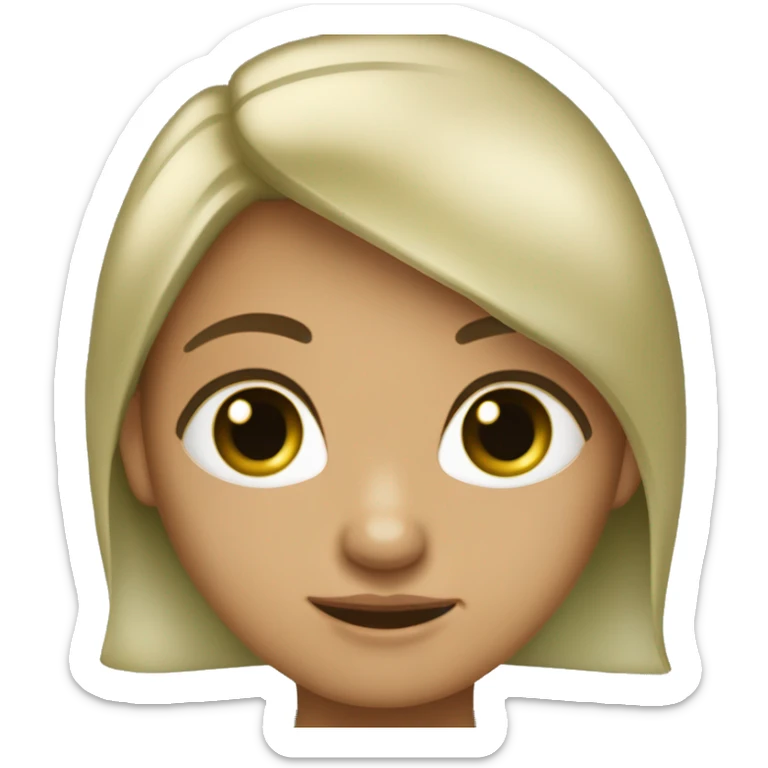 sou uma menina criança pele bege claro olhos verde claro cabelo no ombro castanho enrolado. com um coelho. sticker