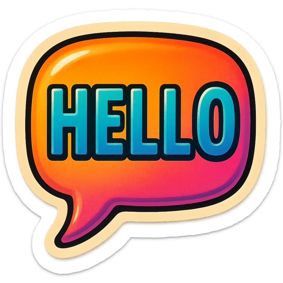 speach bubble sticker