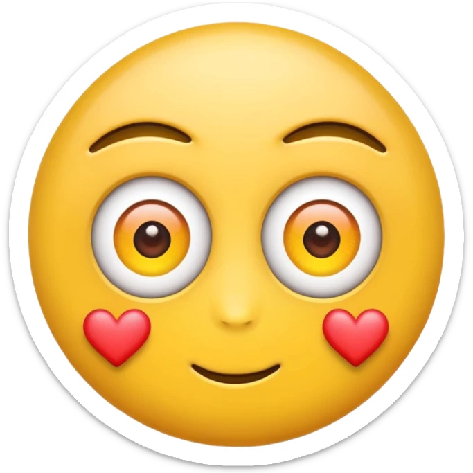 I need the eye roll emoji but add some hearts to make it lovely. Almost like a playful eye roll. sticker