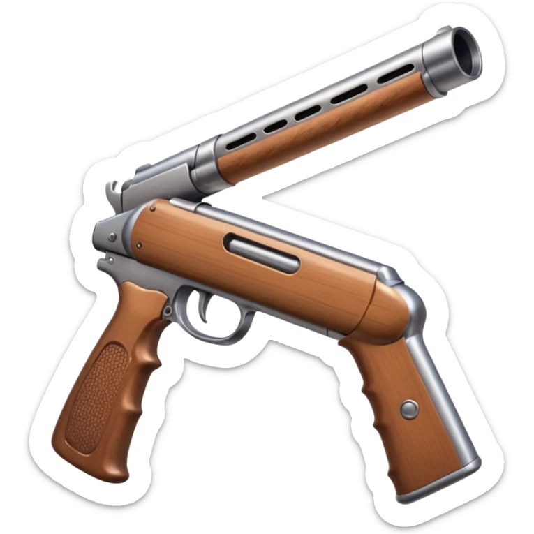 Create an emoji that’s sucking on the barrel of a shotgun sticker