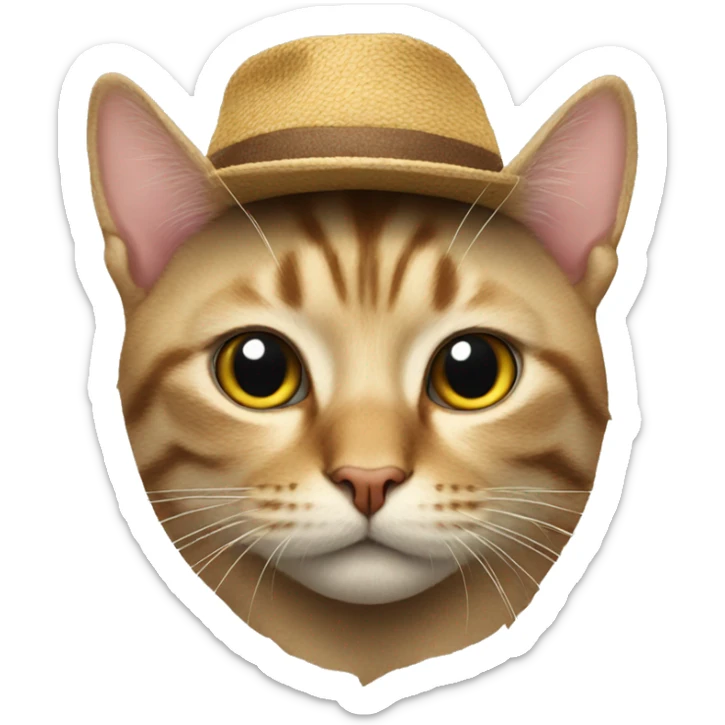 Cat wearing a hat  sticker