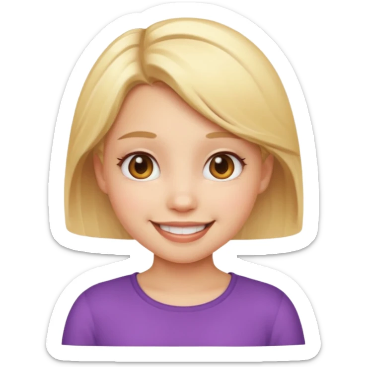 A baddie girl giving cute vibes but don't make it look like more of a human emoji more of a emoji sticker