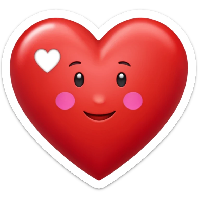 creame un emoji de un corazon rojo CON LA LETRA F EN EL CENTRO DE COLOR LILA sticker