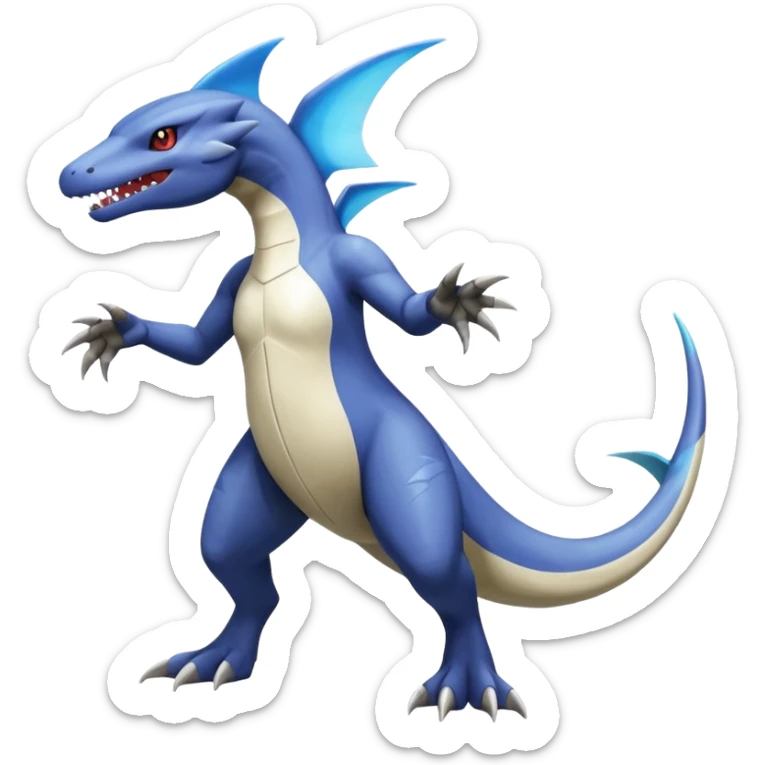 Shiny Koraidon-Latios-Marowak-Salandit-Fakémon-hybrid-creature (full body)  sticker
