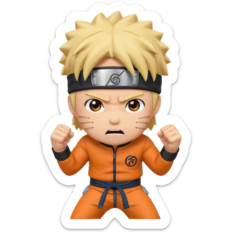 Related to chibi anime style characters of Naruto animes character who are angry  sticker