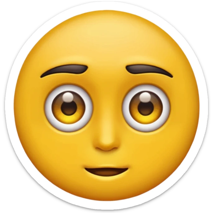 Emoji amarillo mordiéndose la uña (😊+💅)no se esta mordiendo la uña sticker