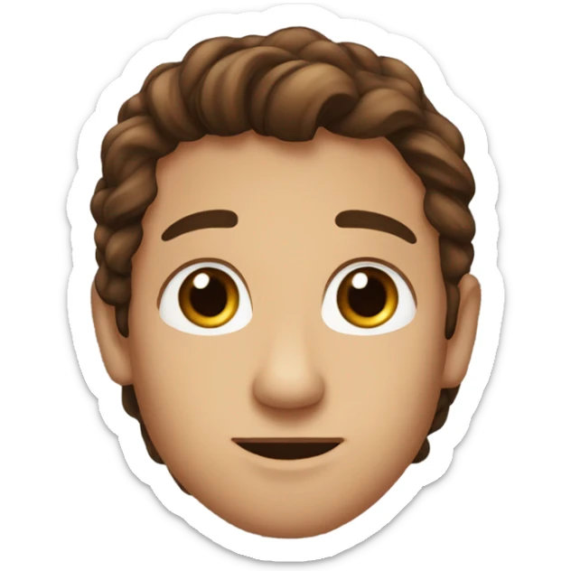 Long hair, tanish, freckles, brown eyes, brown hair  sticker