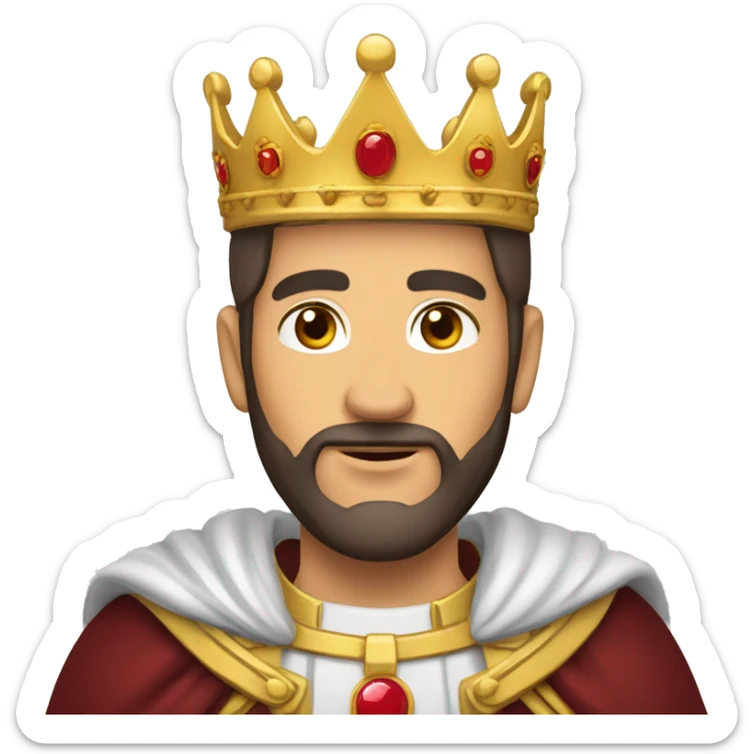 Christiano que se ajenoullé en longent la couronne sticker