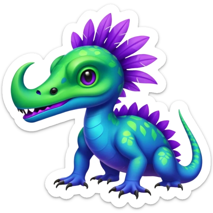  exotic tropical cyber-Litten-Linoone-Noibat-Fakémon-Pokémon-Vernid-creature sticker