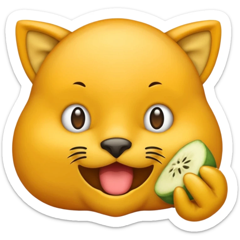 Emoji Sigma con mewing,una mandíbula muy marcada y con una ceja levantada y la otra abajo sticker