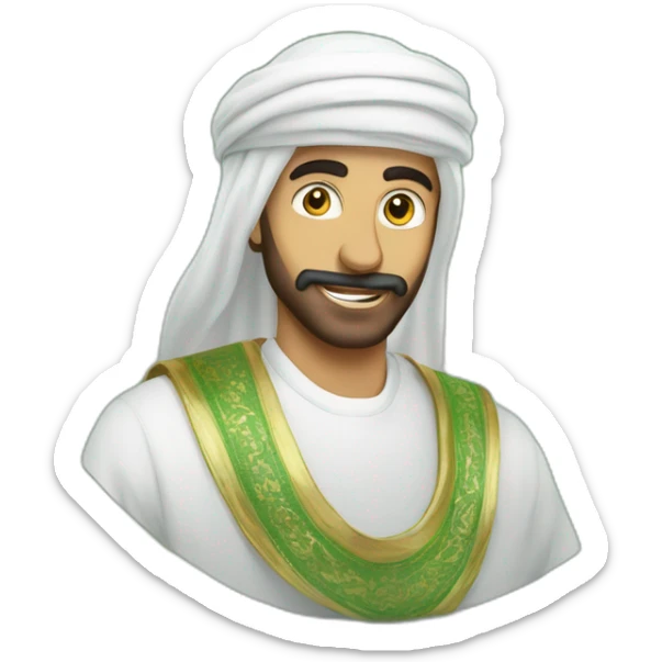 Arabe, avec de l’argent, plein de billets verts qui tombent du ciel sticker