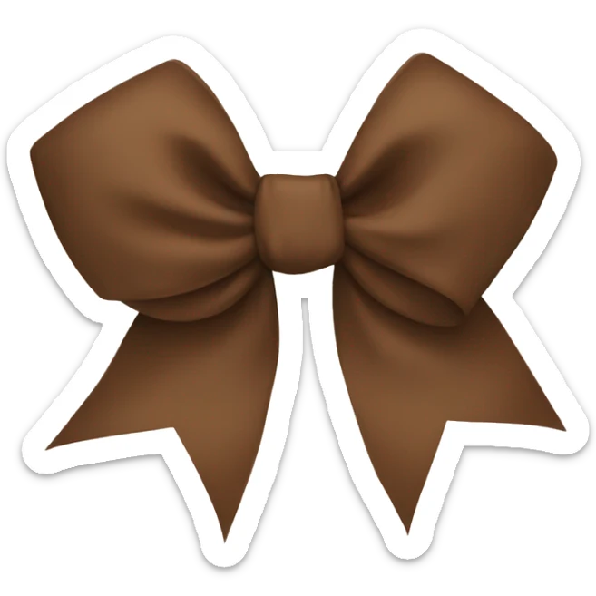Brown bow  sticker