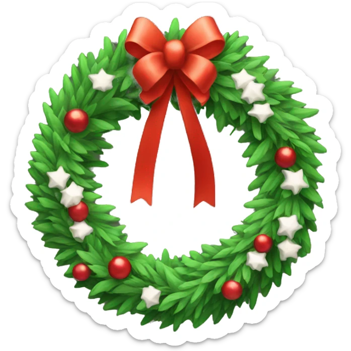 Christmas wreath sticker