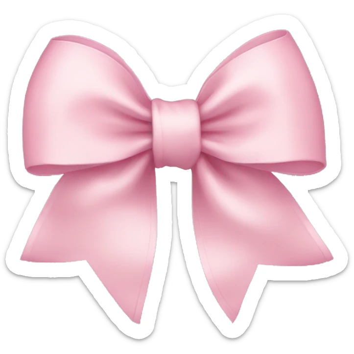 Light pink bow sticker