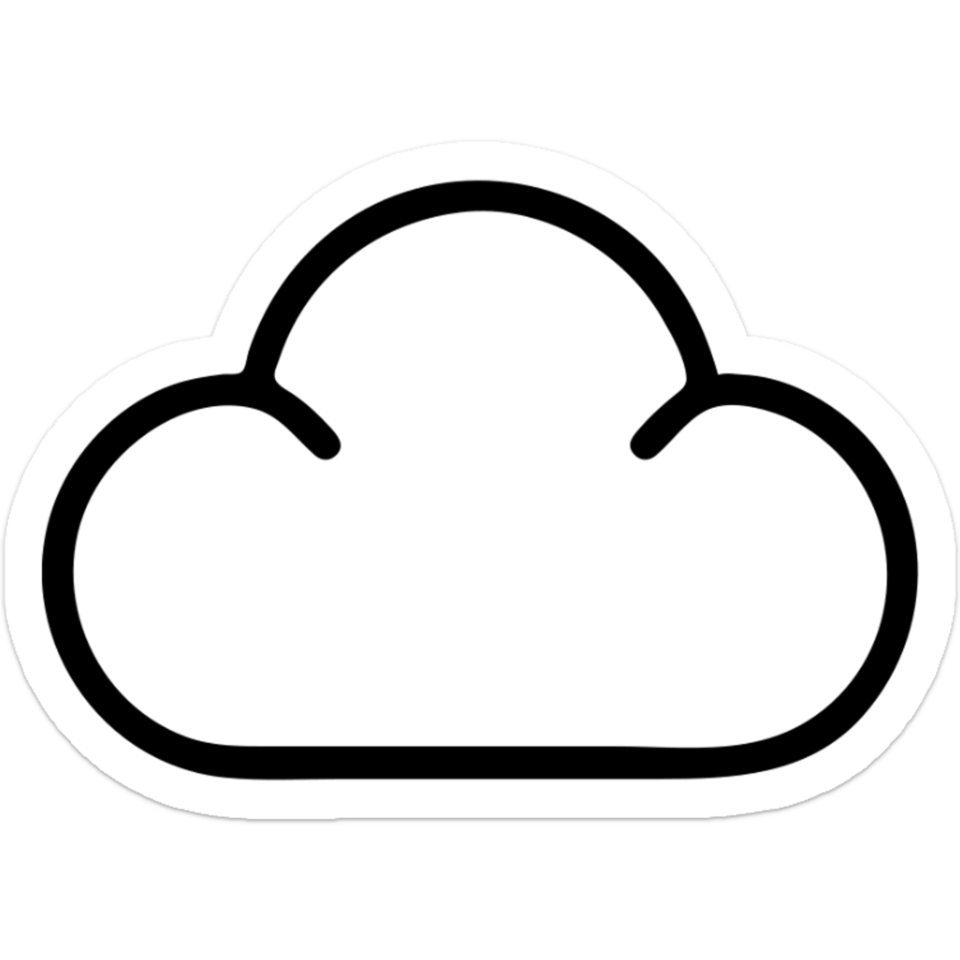 облако с 4 выступами sticker