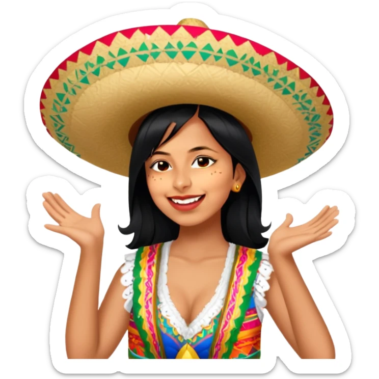Fiestero with Sombrero sticker