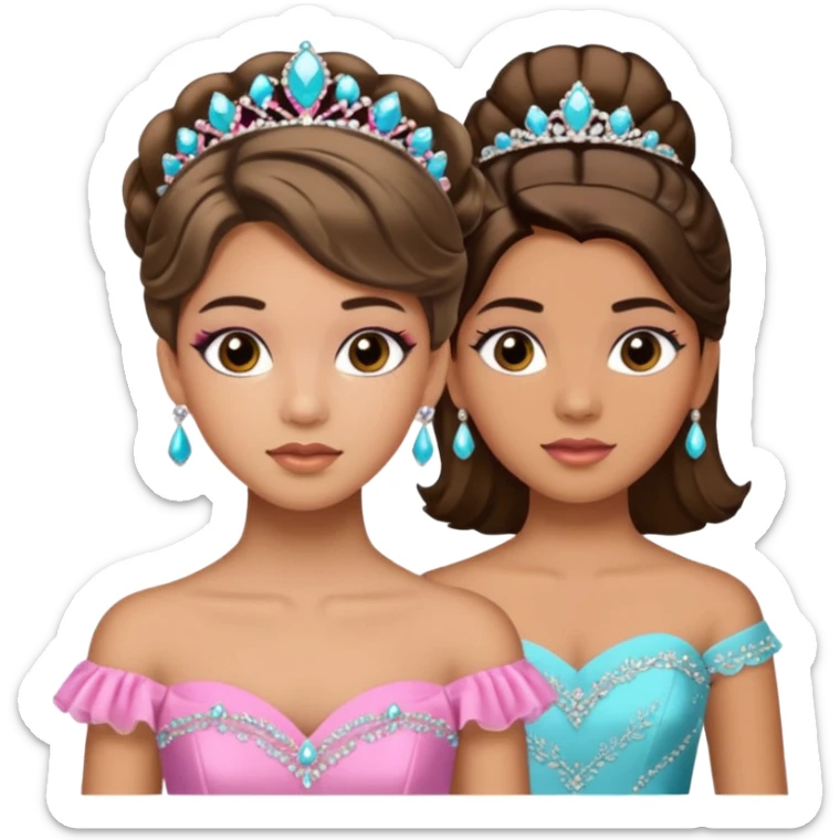 Quinceañera makeover of the boy to girl and before after picture about the boy getting a new look for his Quinceañera makeover  sticker