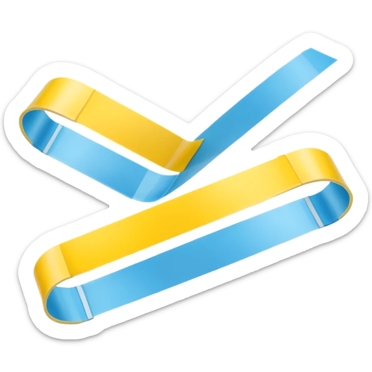 3D render of Yellow Tape, forensic investigation aesthetic, sterile clinical lighting, cool blue undertones, sharp high-contrast details, professional clean look, Apple emoji style, isolated on white background --v 6.0 sticker