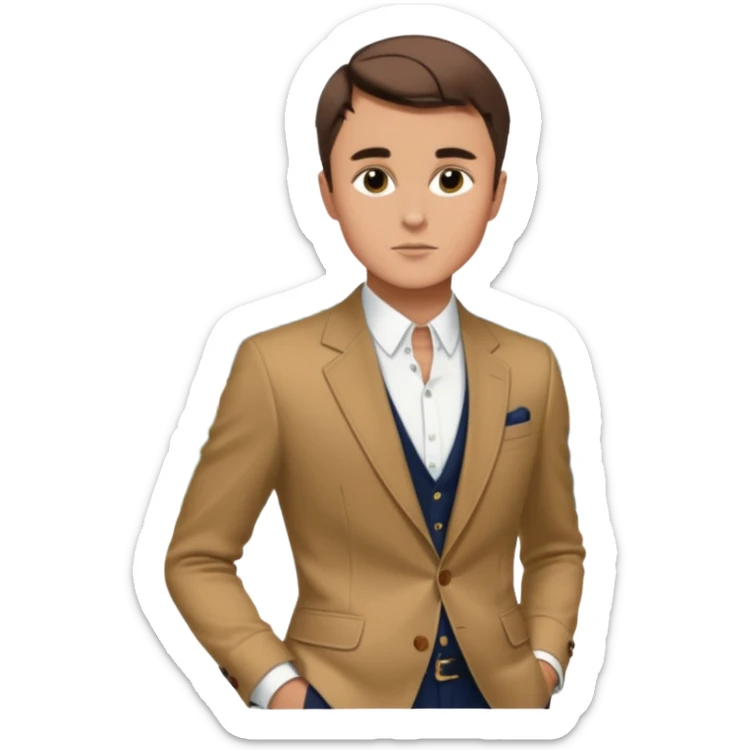 Photo-accurate hyperrealistic real life Charlie Kirk outside VOGUE trendy aesthetic  sticker
