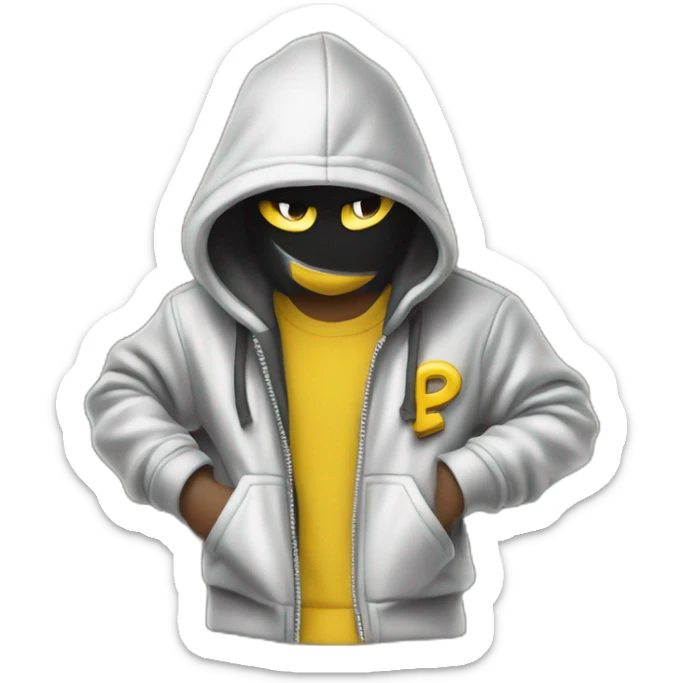 Urban Rebel can be featured in the brand's logo, perhaps striking a confident pose or holding a graffiti can. sticker