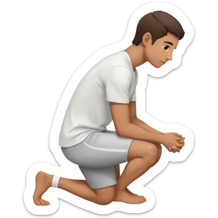 человек сидит на коленях фото в профиль sticker