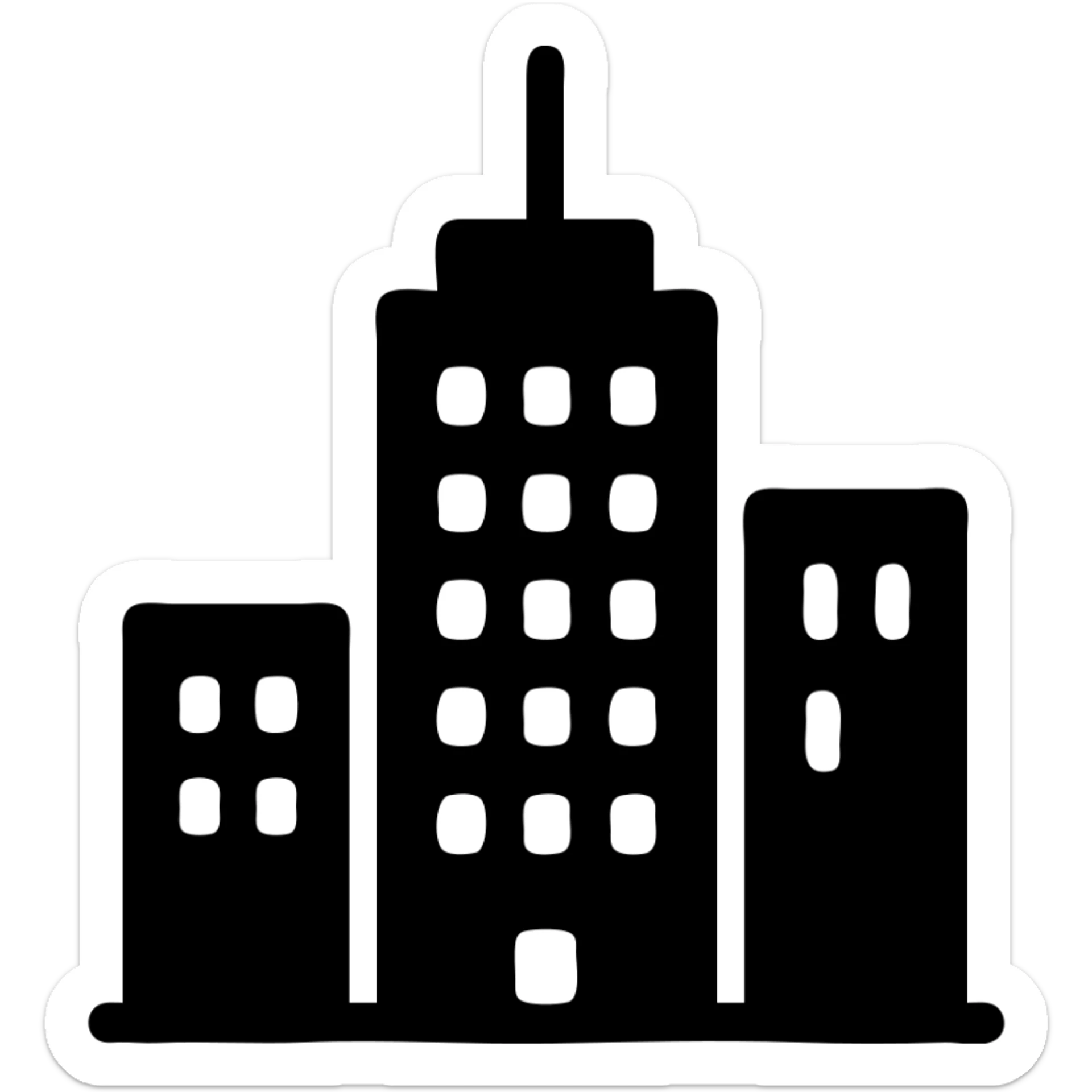 городская архитектура здания высотки sticker